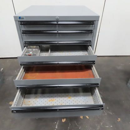 Lista 9 Drawer Industrial Tool Small Parts Storage Cabinet 28" x 28" x 55"
