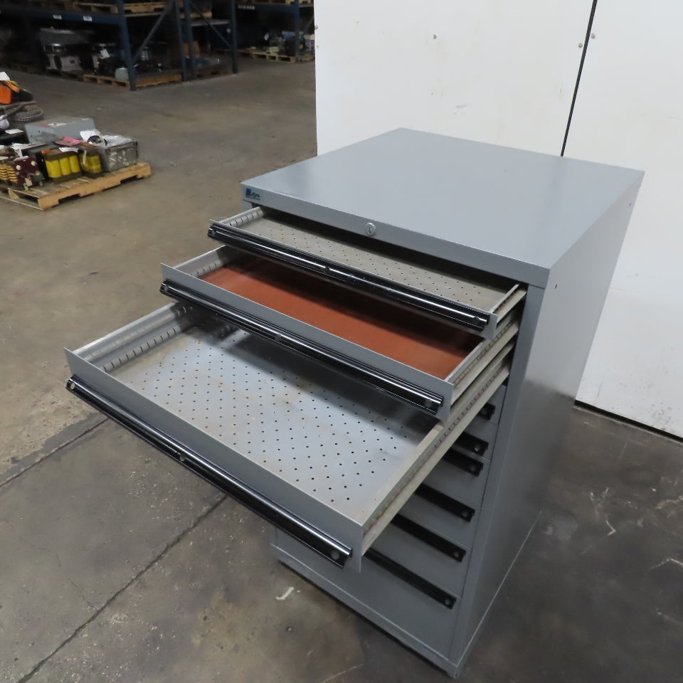 Lista 9 Drawer Industrial Tool Small Parts Storage Cabinet 28" x 28" x 55"
