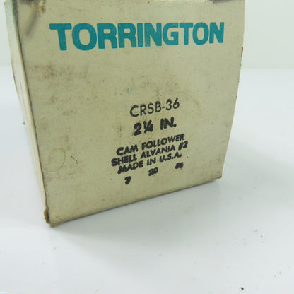 Torrington CRSB-36 2-1/4" Sealed Stud Type Cam Follower NEW
