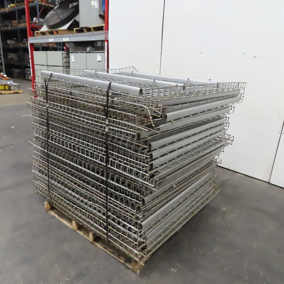 48" x 53"W 4 Channel Double Waterfall Pallet Rack Wire Decking Imperfect Lot/30