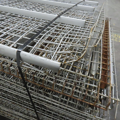 48" x 53"W 4 Channel Double Waterfall Pallet Rack Wire Decking Imperfect Lot/30