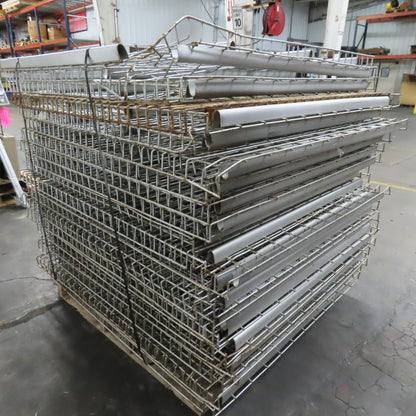 48" x 53"W 4 Channel Double Waterfall Pallet Rack Wire Decking Imperfect Lot/30