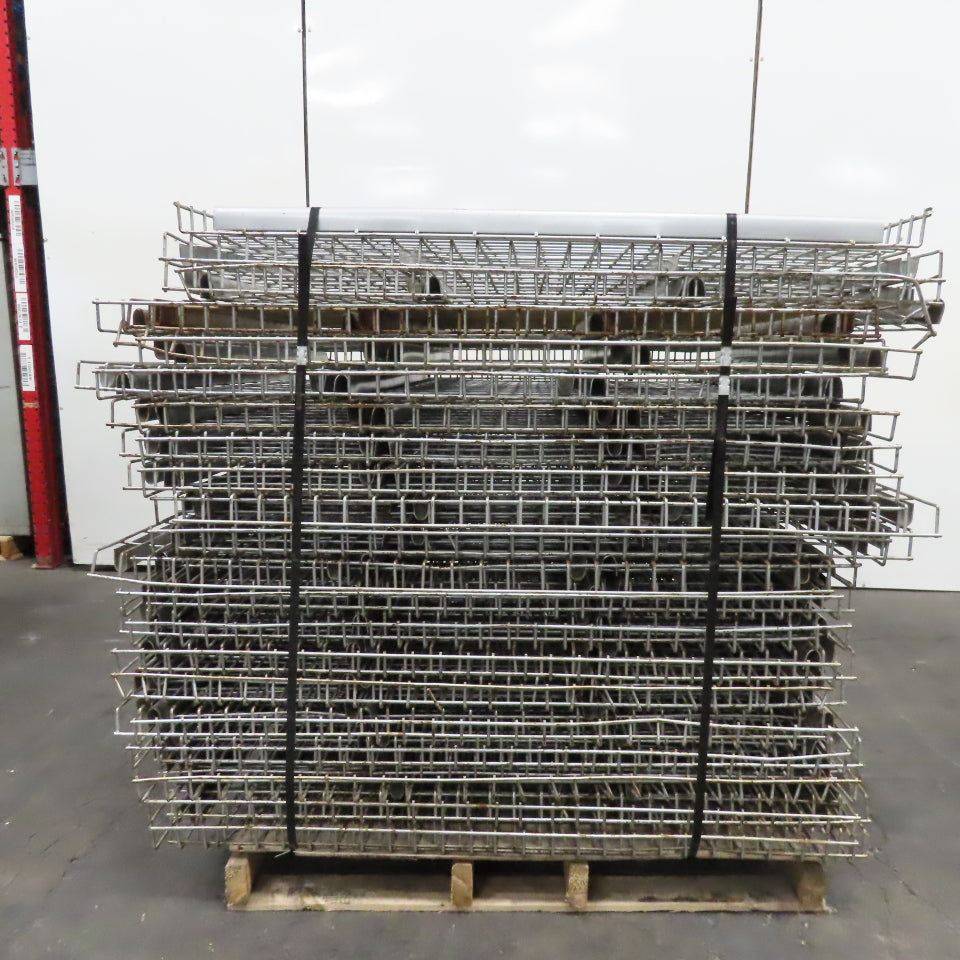 48" x 53"W 4 Channel Double Waterfall Pallet Rack Wire Decking Imperfect Lot/30