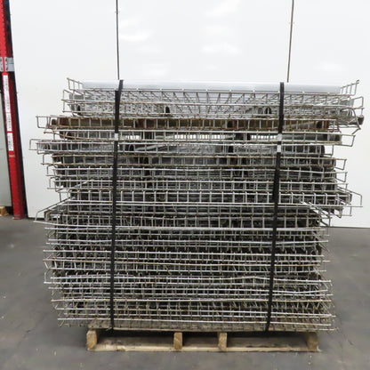 48" x 53"W 4 Channel Double Waterfall Pallet Rack Wire Decking Imperfect Lot/30