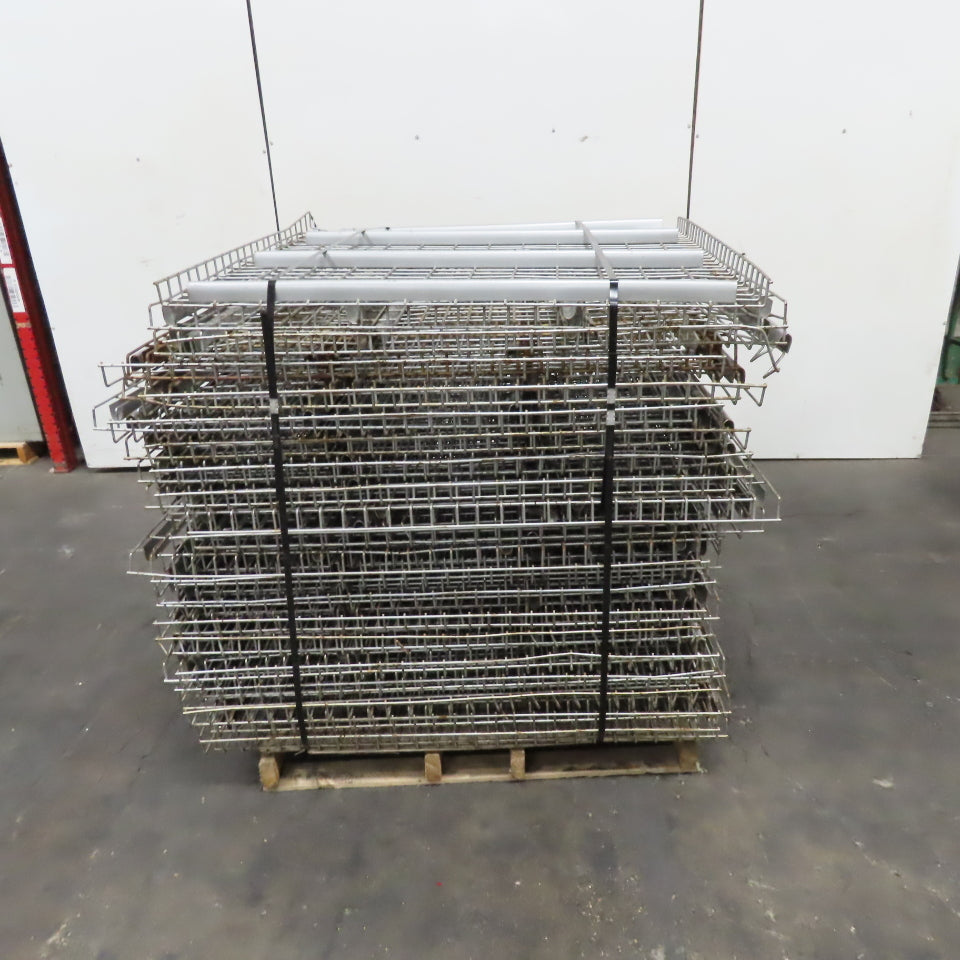 48" x 53"W 4 Channel Double Waterfall Pallet Rack Wire Decking Imperfect Lot/30