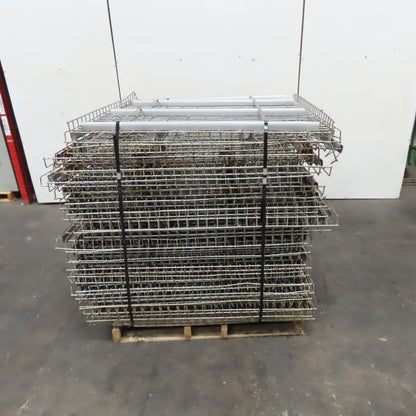 48" x 53"W 4 Channel Double Waterfall Pallet Rack Wire Decking Imperfect Lot/30
