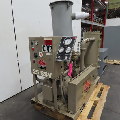 LeROI W25SSV Rotary Screw Vacuum Pump 25HP 480V 3Ph 125PSI See Info