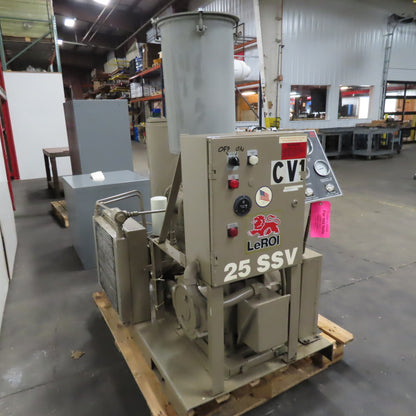 LeROI W25SSV Rotary Screw Vacuum Pump 25HP 480V 3Ph 125PSI See Info