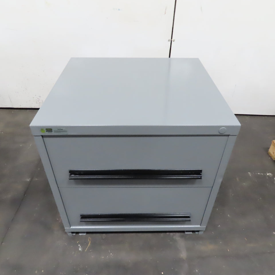 Stanley Vidmar 2 Drawer 30" x 27-1/2" x 30" Tall Large Tool Storage Cabinet