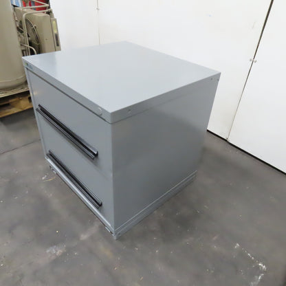 Stanley Vidmar 2 Drawer 30" x 27-1/2" x 30" Tall Large Tool Storage Cabinet