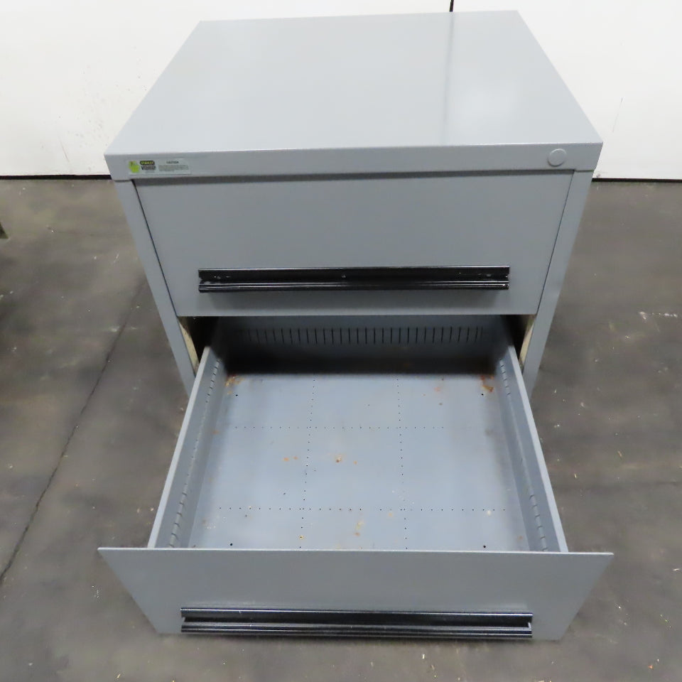 Stanley Vidmar 2 Drawer 30" x 27-1/2" x 30" Tall Large Tool Storage Cabinet