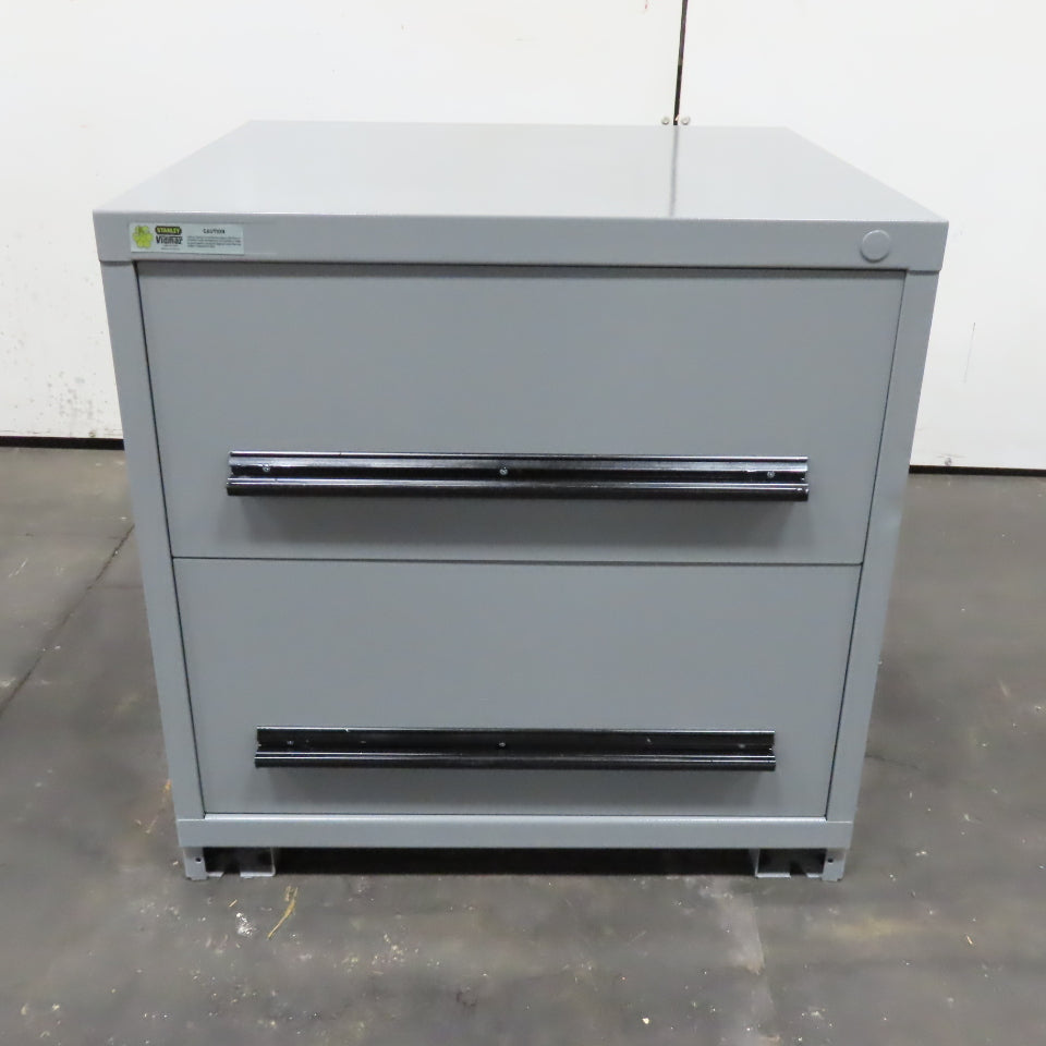 Stanley Vidmar 2 Drawer 30" x 27-1/2" x 30" Tall Large Tool Storage Cabinet