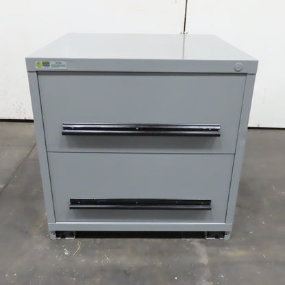Stanley Vidmar 2 Drawer 30" x 27-1/2" x 30" Tall Large Tool Storage Cabinet