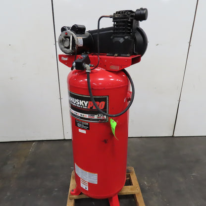 Husky Pro VT631402AJ Vertical Stationary Air Compressor 60 Gal 240V 1Ph Tested