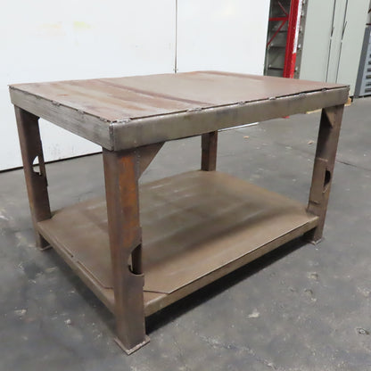 48" x 36" x 32" Tall Steel Welding Work Bench Shop Assembly Table
