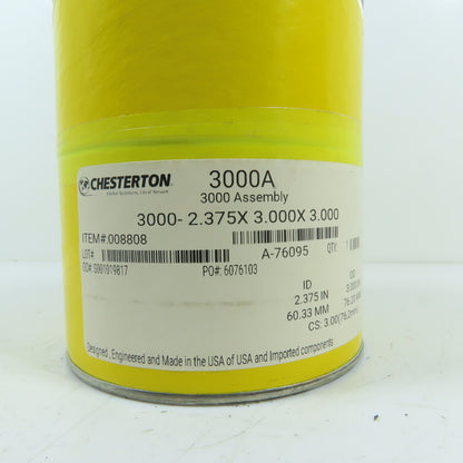 Chesterton 3000-2.375X3.000X3.000 3000A PTFE/Graphite Split Packing Ring Set