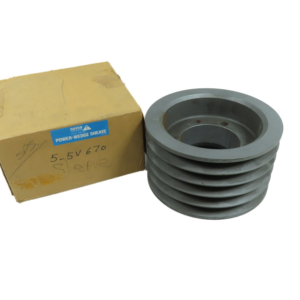 Dayco 5-5V670-SF 5-Groove 5V Belt Power-Wedge Sheave SF QD Bushed 6.7" OD
