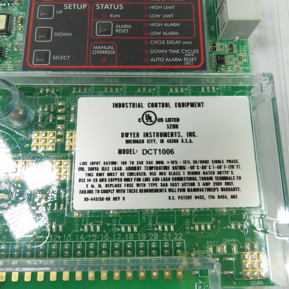 Dwyer DCT1006 6-Channel Dust Collector Timer Controller Board 85-270VAC