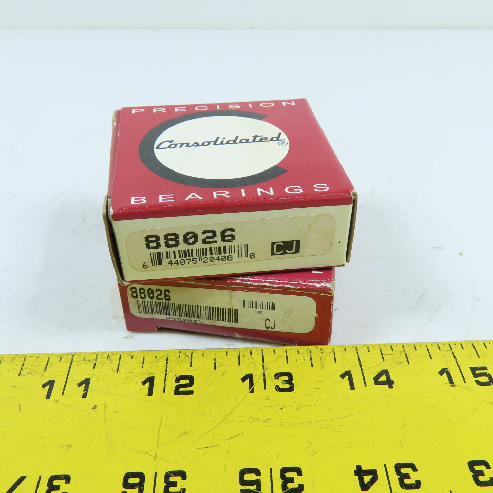 Consolidated 88026 26x52x15mm Deep Groove Ball Bearing Lot Of 2