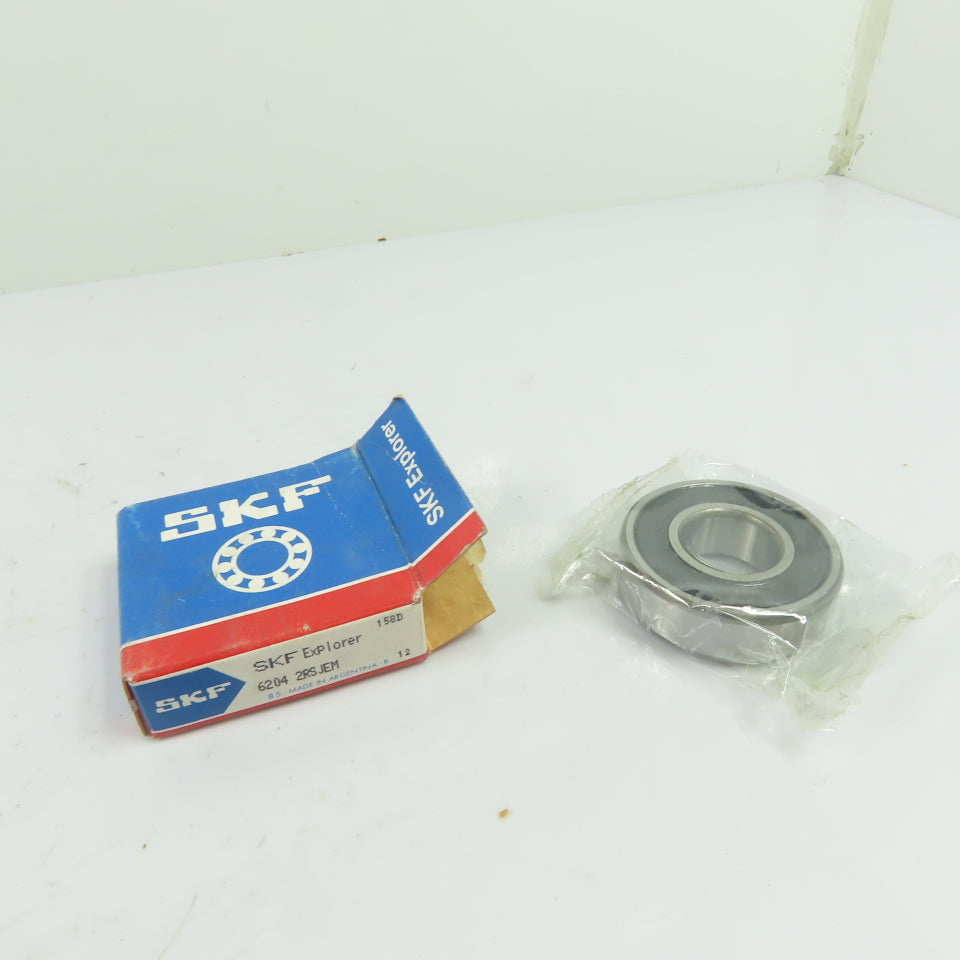 SKF 6204 2RSJEM 20x47x14mm Double Sealed Deep Groove Ball Bearing