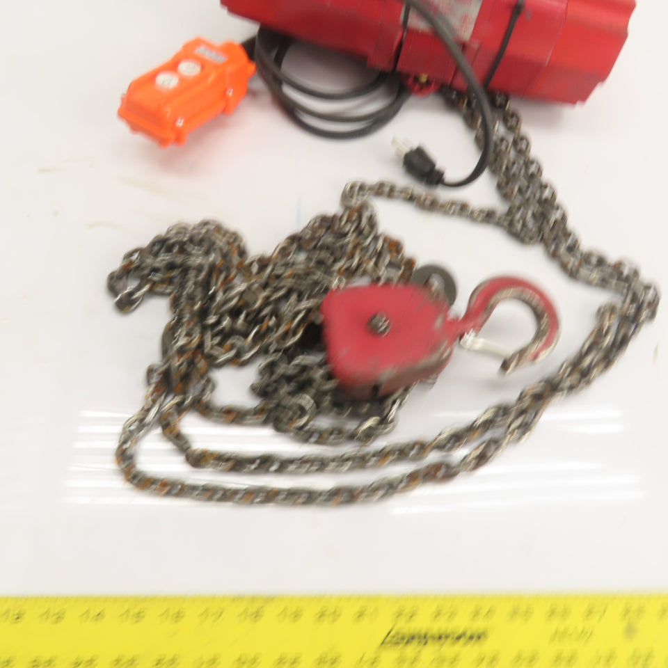 Dayton 4GU71 500lb Electric Chain Hoist 115V 1Ph 10' Lift 8FPM