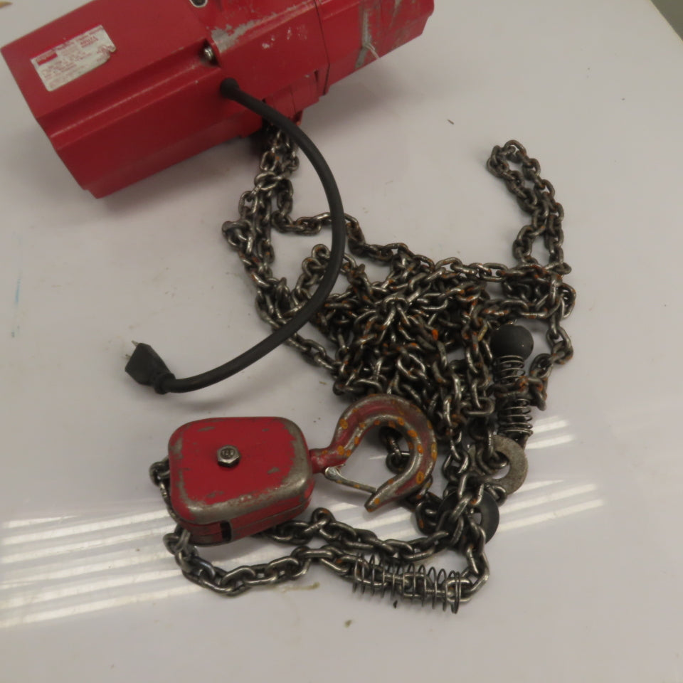 Dayton 4GU71 500lb Electric Chain Hoist 115V 1Ph 10' Lift 8FPM
