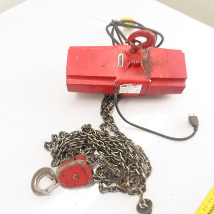 Dayton 4GU71 500lb Electric Chain Hoist 115V 1Ph 10' Lift 8FPM