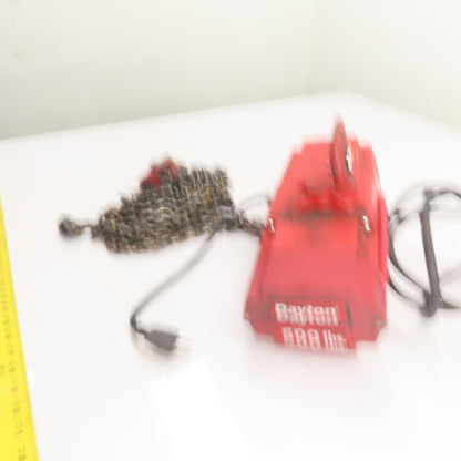 Dayton 4GU71 500lb Electric Chain Hoist 115V 1Ph 10' Lift 8FPM