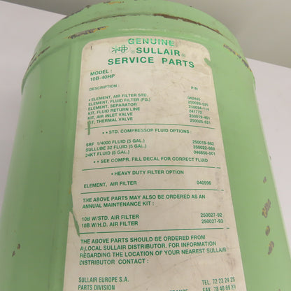 Sullair 10B-40HP Air Compressor Air/Oil Separator Sump Tank Assembly