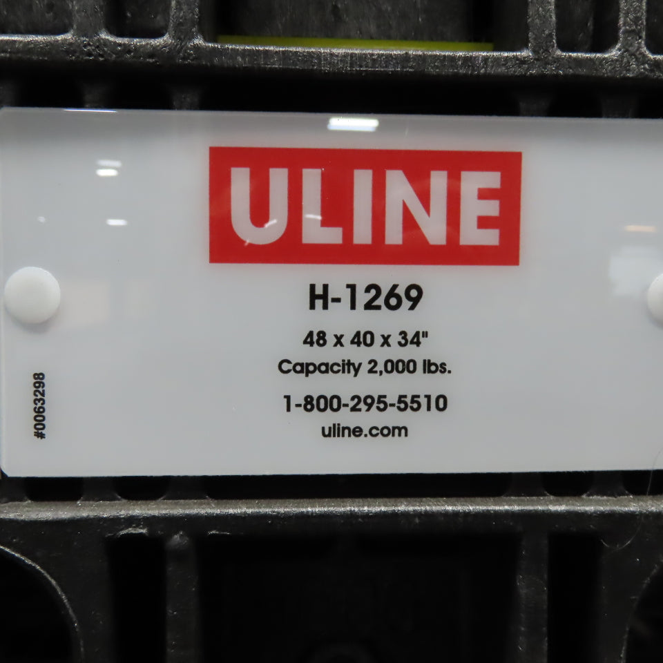 Uline H-1269 Collapsible Bulk Container 48x40x34" 2000lb Cap. W/ Lids Lot Of 7