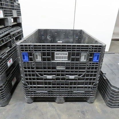 Uline H-1269 Collapsible Bulk Container 48x40x34" 2000lb Cap. W/ Lids Lot Of 7