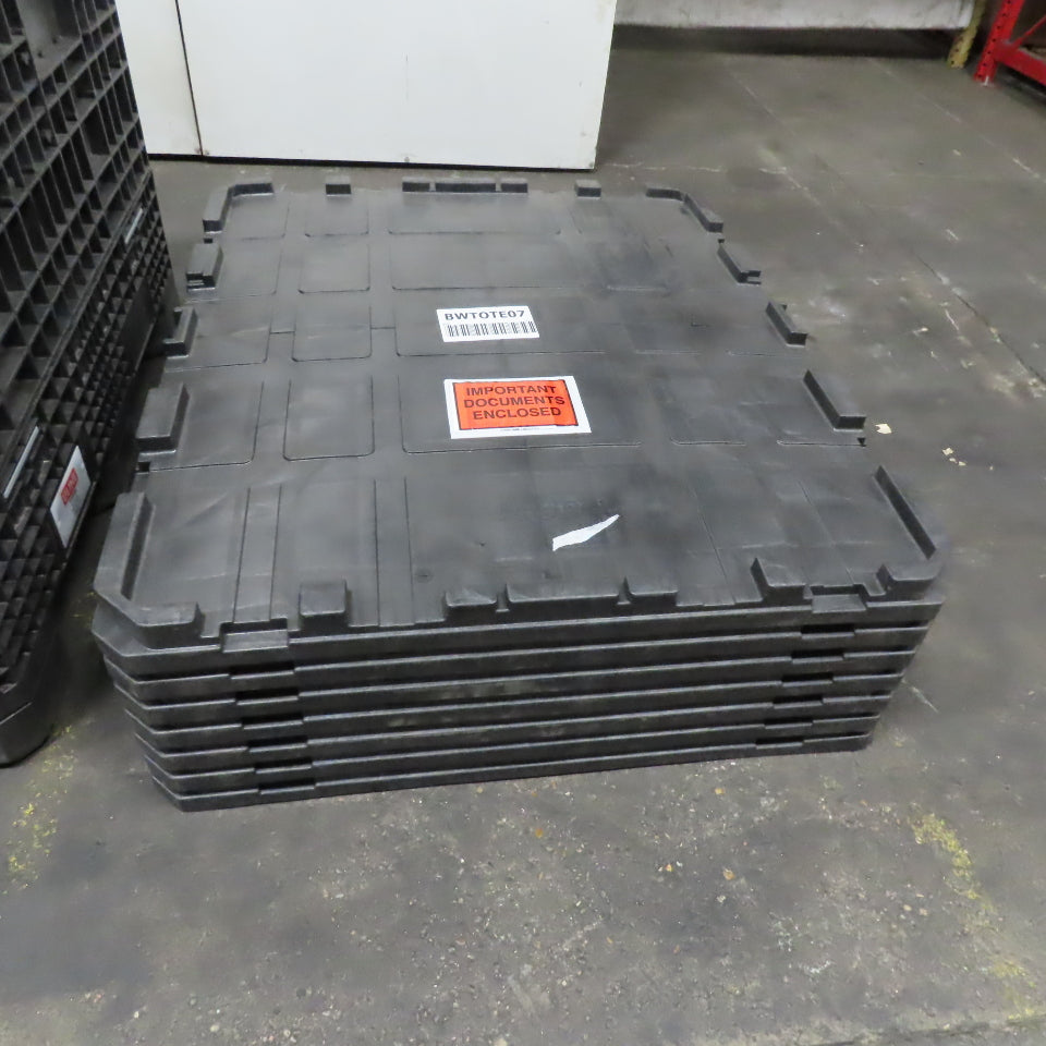 Uline H-1269 Collapsible Bulk Container 48x40x34" 2000lb Cap. W/ Lids Lot Of 7