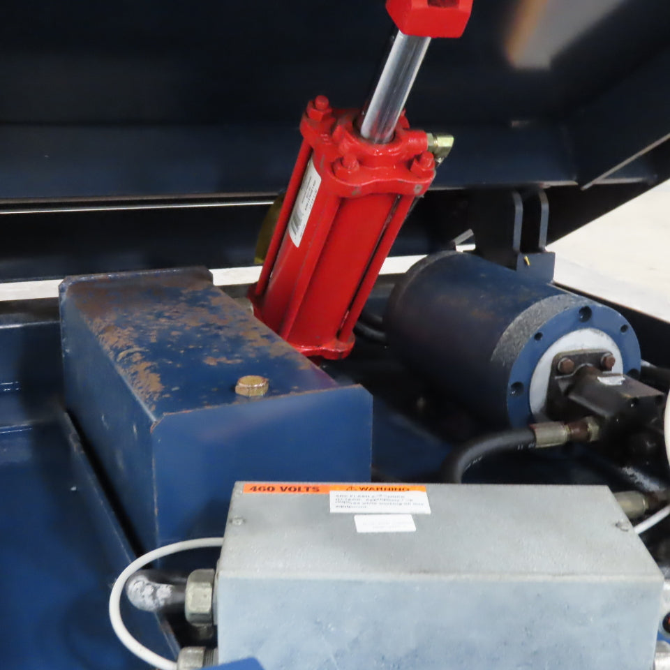 50" x 48" Hydraulic Roller Conveyor Ergonomic Tilt Table 2000lb Cap 45° 480V 3Ph