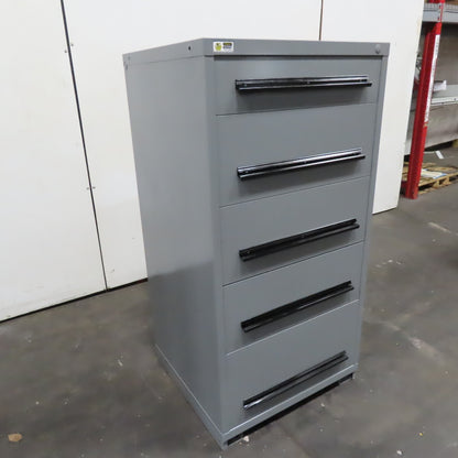 Stanley Vidmar 5 Drawer Small Parts Tool Storage Shop Cabinet 28" x 30" x 59"