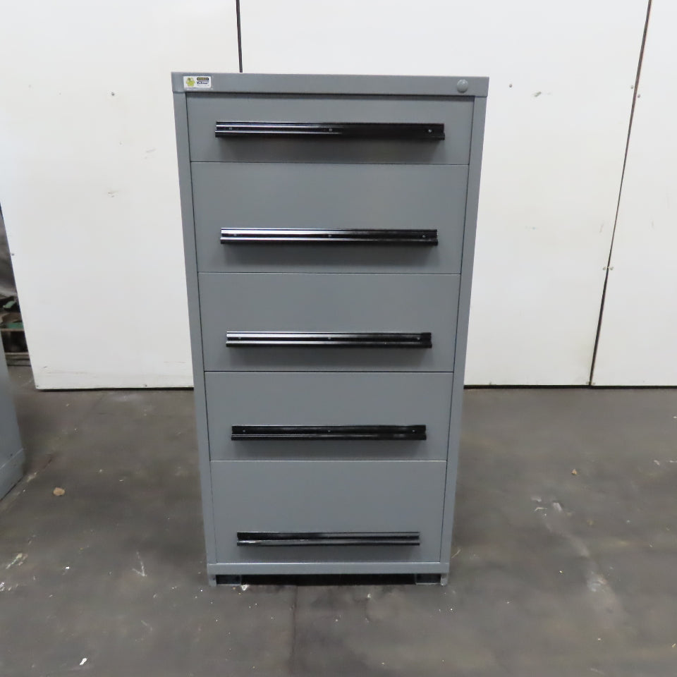 Stanley Vidmar 5 Drawer Small Parts Tool Storage Shop Cabinet 28" x 30" x 59"