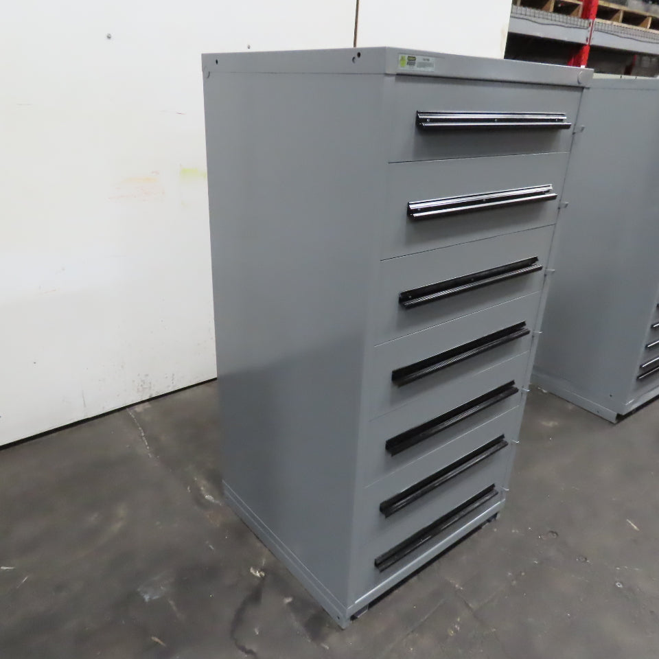 Stanley Vidmar 7 Drawer Small Parts Tool Storage Shop Cabinet 30" x 28" x 59"