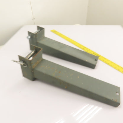 18" Long x 4" Wide Straight Cantilever Racking Arm W/ Pin Lot Of 2