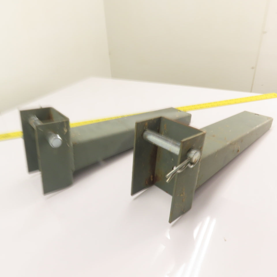18" Long x 4" Wide Straight Cantilever Racking Arm W/ Pin Lot Of 2