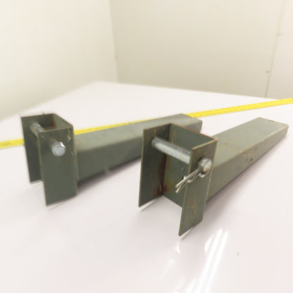 18" Long x 4" Wide Straight Cantilever Racking Arm W/ Pin Lot Of 2