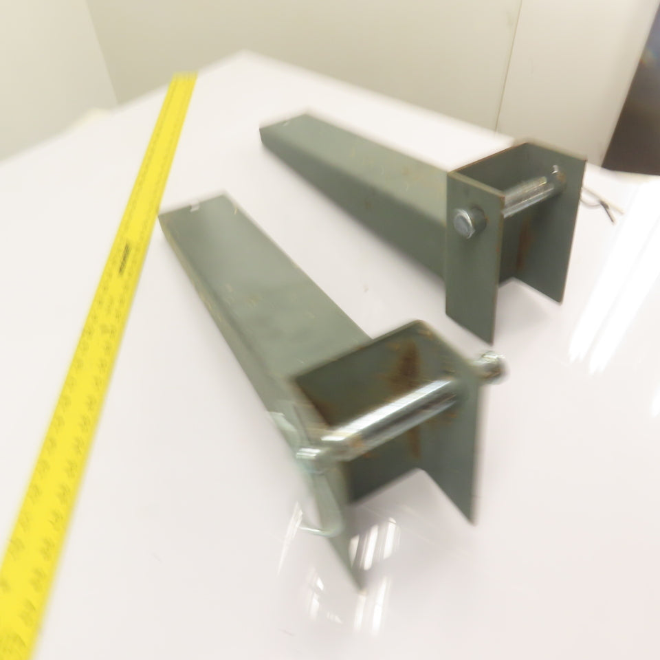18" Long x 4" Wide Straight Cantilever Racking Arm W/ Pin Lot Of 2