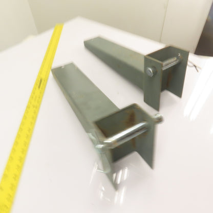 18" Long x 4" Wide Straight Cantilever Racking Arm W/ Pin Lot Of 2