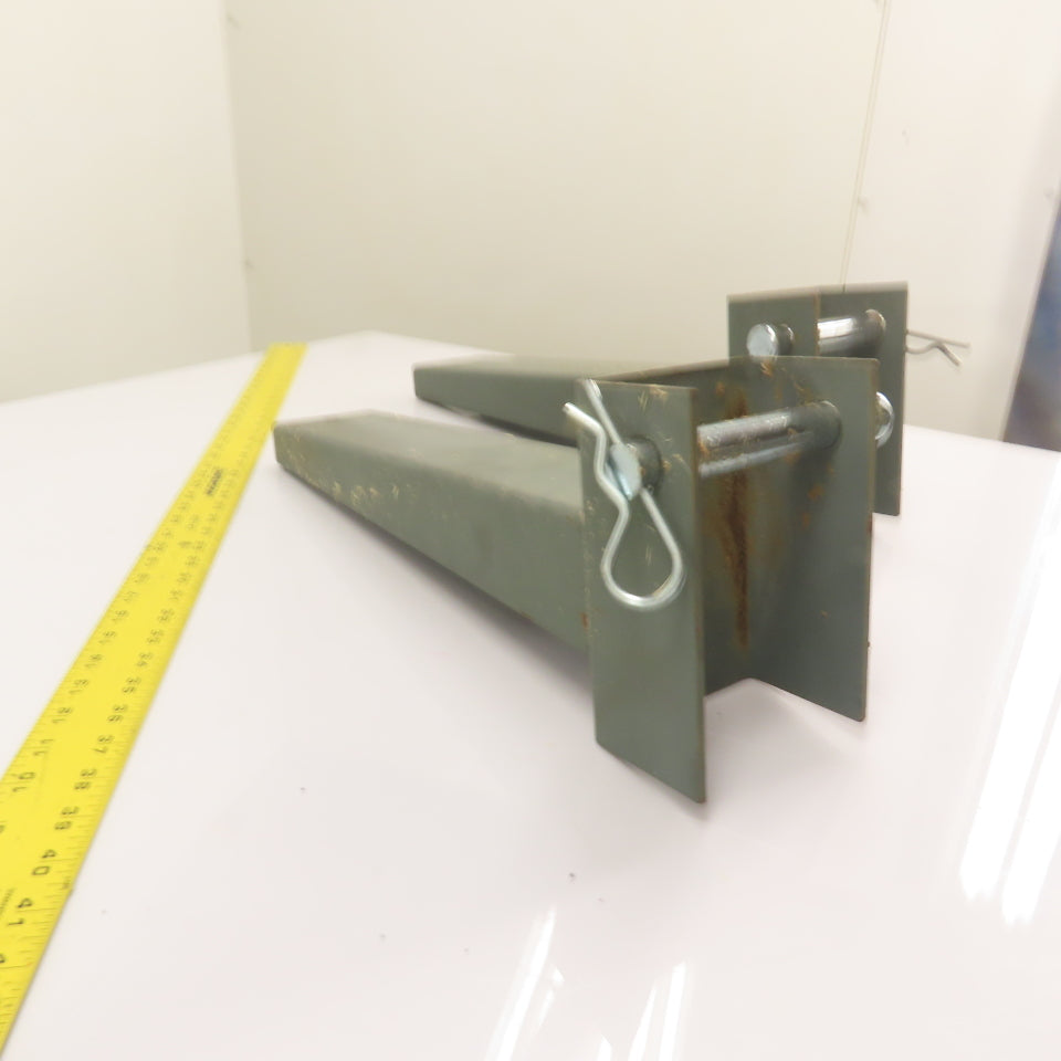 18" Long x 4" Wide Straight Cantilever Racking Arm W/ Pin Lot Of 2