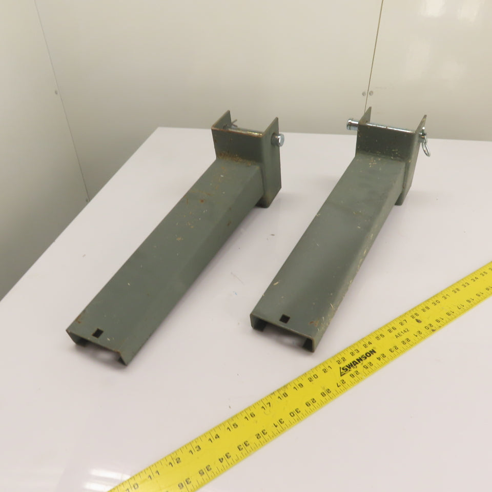 18" Long x 4" Wide Straight Cantilever Racking Arm W/ Pin Lot Of 2