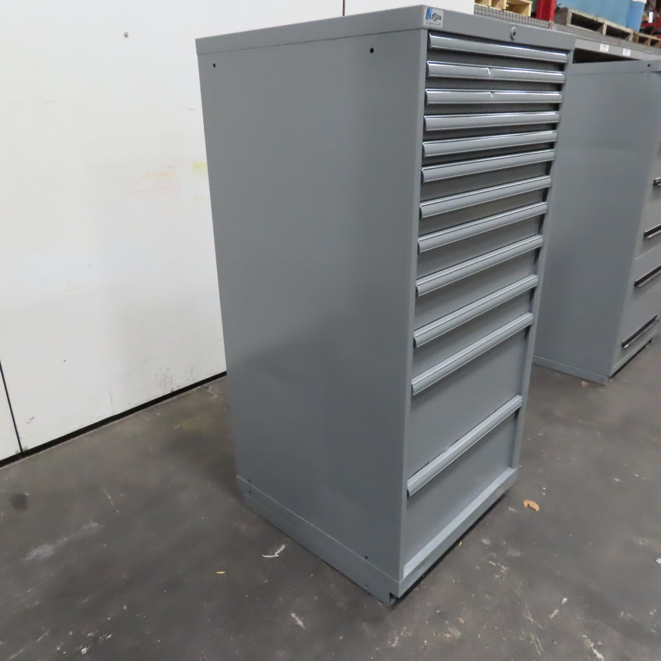 Stanley Vidmar 6 Drawer Small Parts Tool Storage Shop Cabinet 30" x 28" x 59"