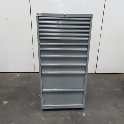 Stanley Vidmar 6 Drawer Small Parts Tool Storage Shop Cabinet 30" x 28" x 59"