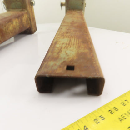 24" Long x 4" Wide Straight Cantilever Racking Arm W/ Pin Lot Of 3