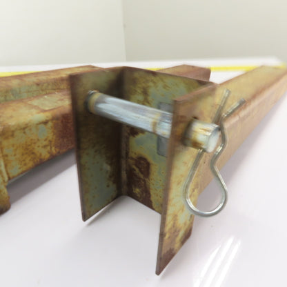 24" Long x 4" Wide Straight Cantilever Racking Arm W/ Pin Lot Of 3