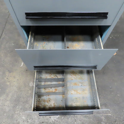Stanley Vidmar 4 Drawer Small Parts Tool Storage Shop Cabinet 28" x 30" x 60"