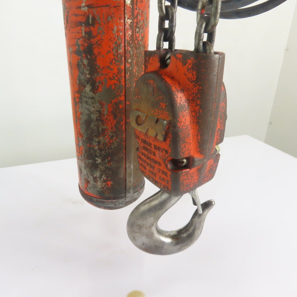 CM Lodestar Model RR 2Ton 4000LB Electric Chain Hoist 16FPM 240/480V 3Ph 15'Lift