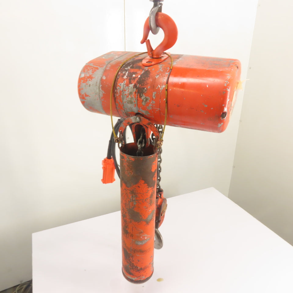 CM Lodestar Model RR 2Ton 4000LB Electric Chain Hoist 16FPM 240/480V 3Ph 15'Lift